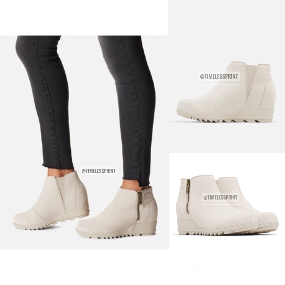 Sorel Taupe Suede Wedge Boots